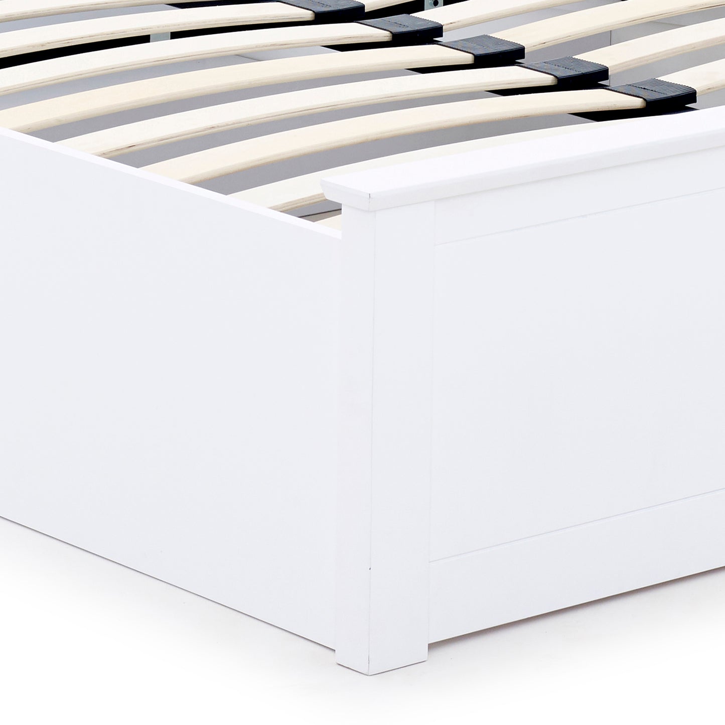 Malmo White Wooden Ottoman Bed