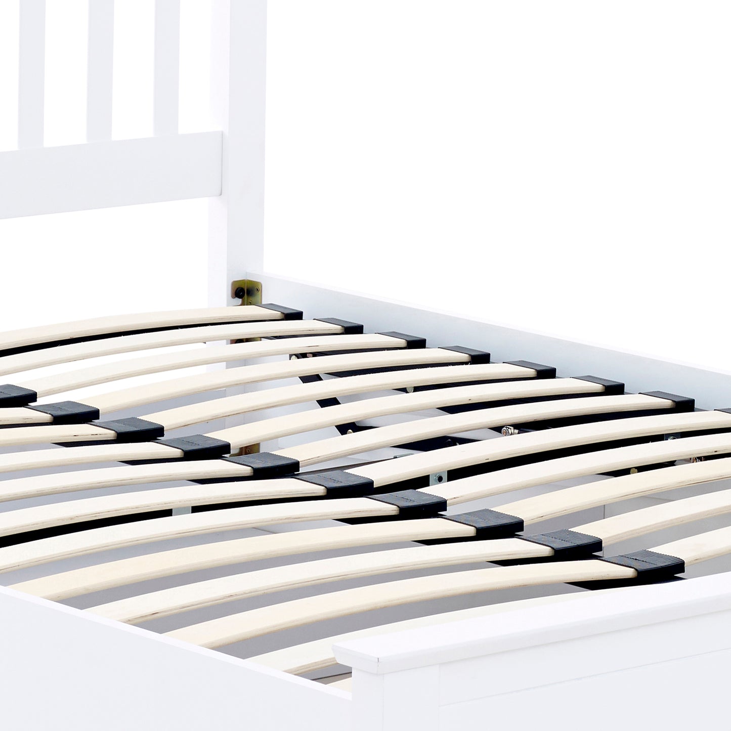 Malmo White Wooden Ottoman Bed