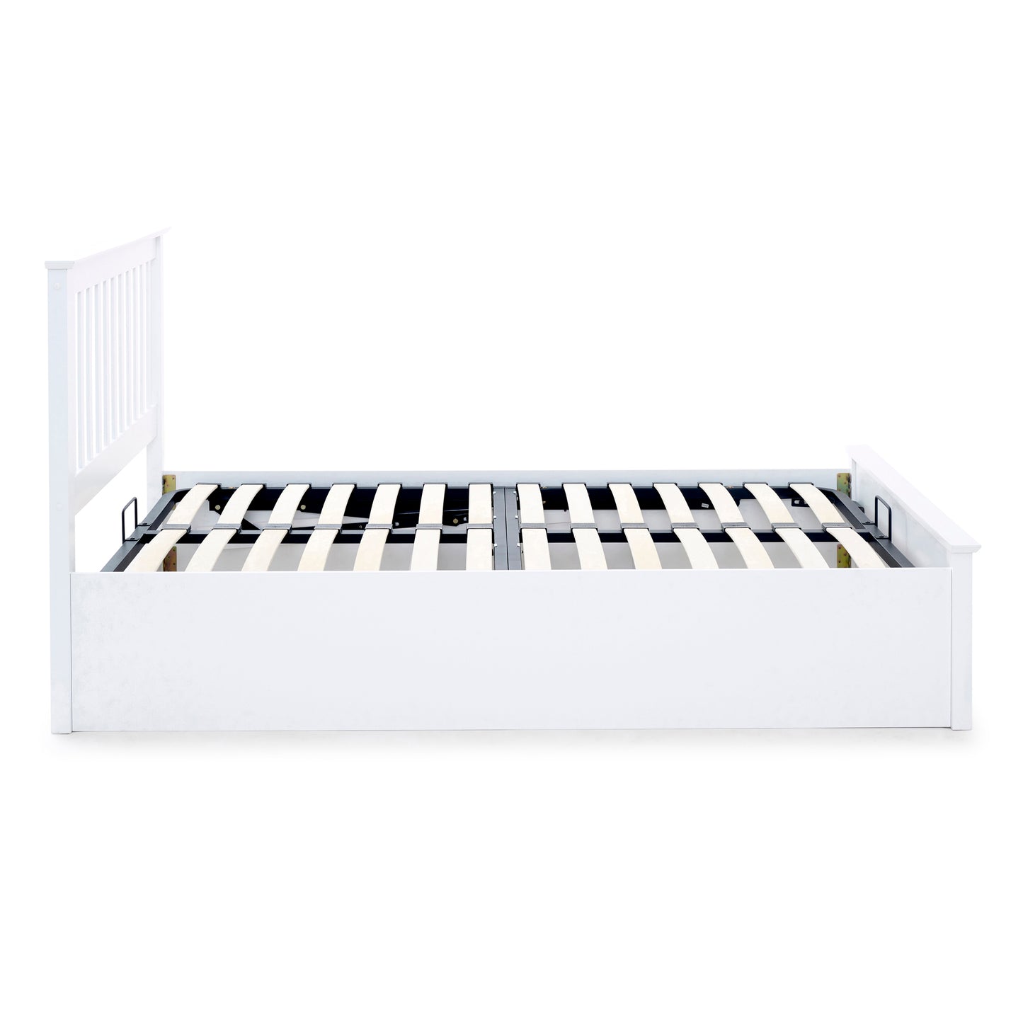 Malmo White Wooden Ottoman Bed