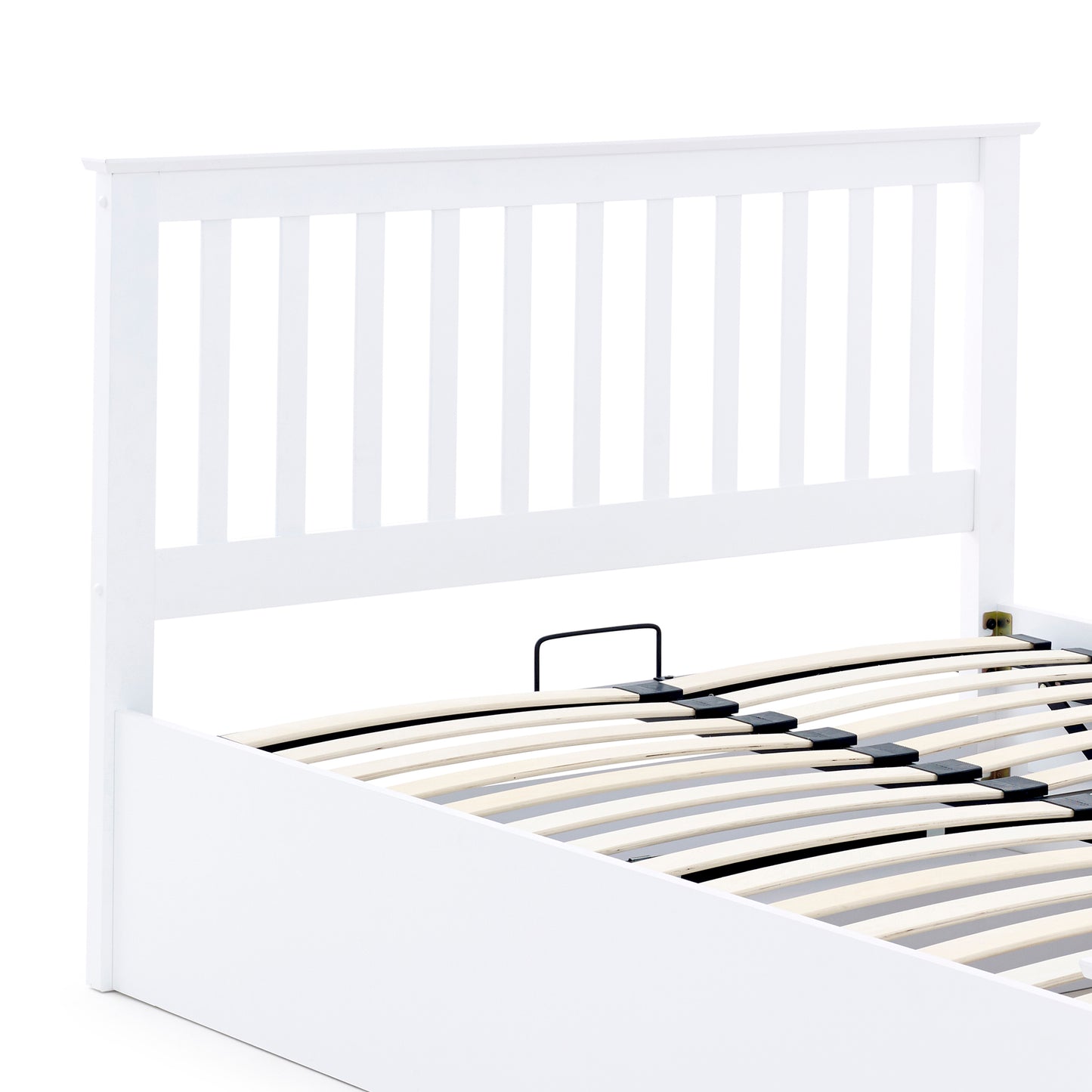 Malmo White Wooden Ottoman Bed