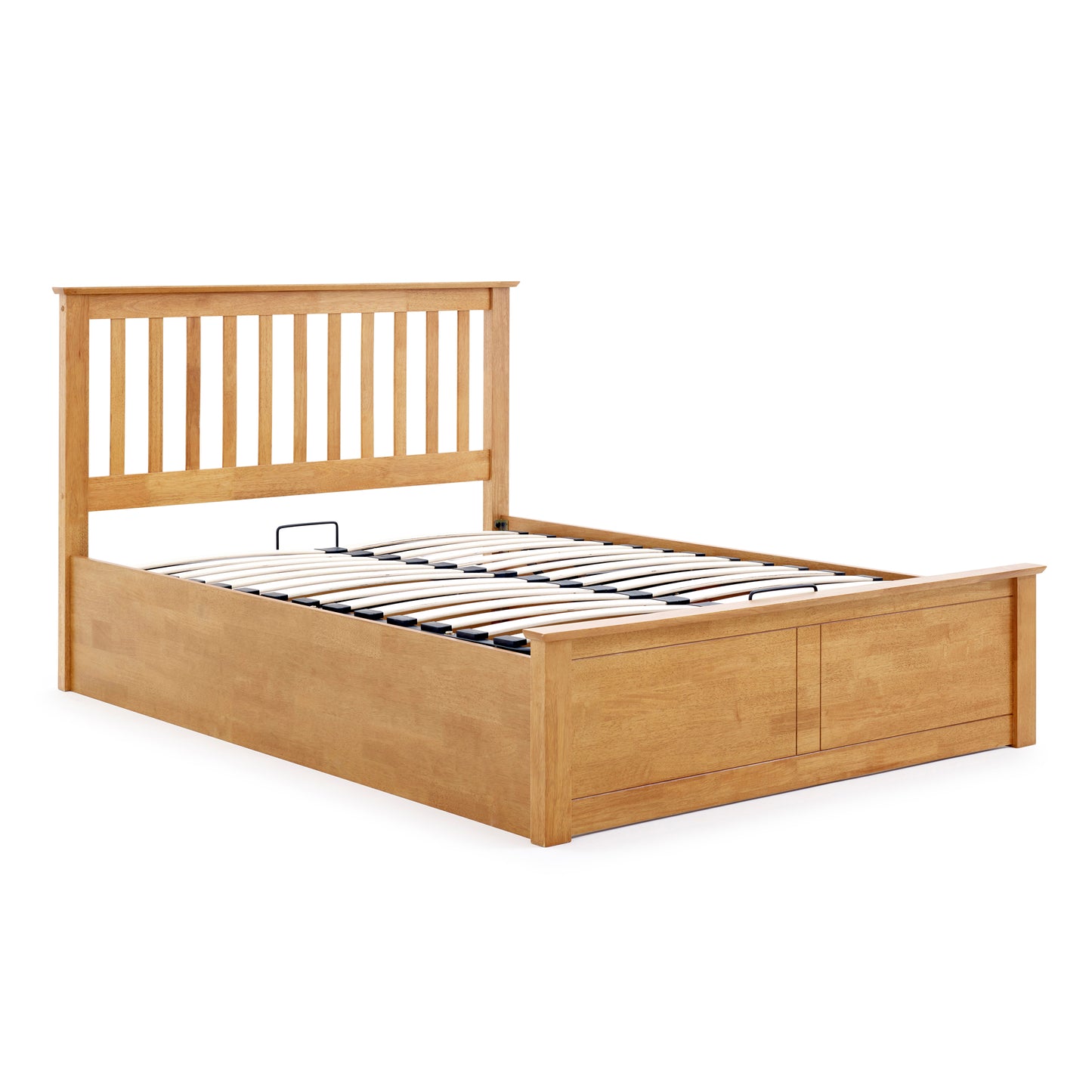 Malmo Oak Wooden Ottoman Bed