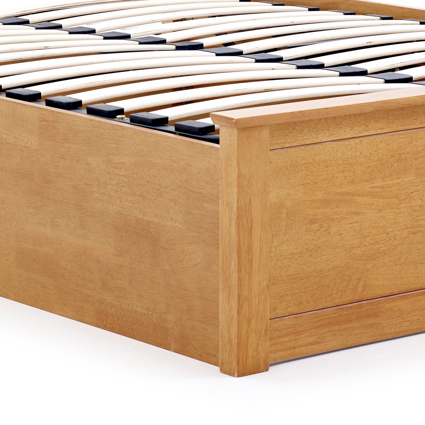 Malmo Oak Wooden Ottoman Bed