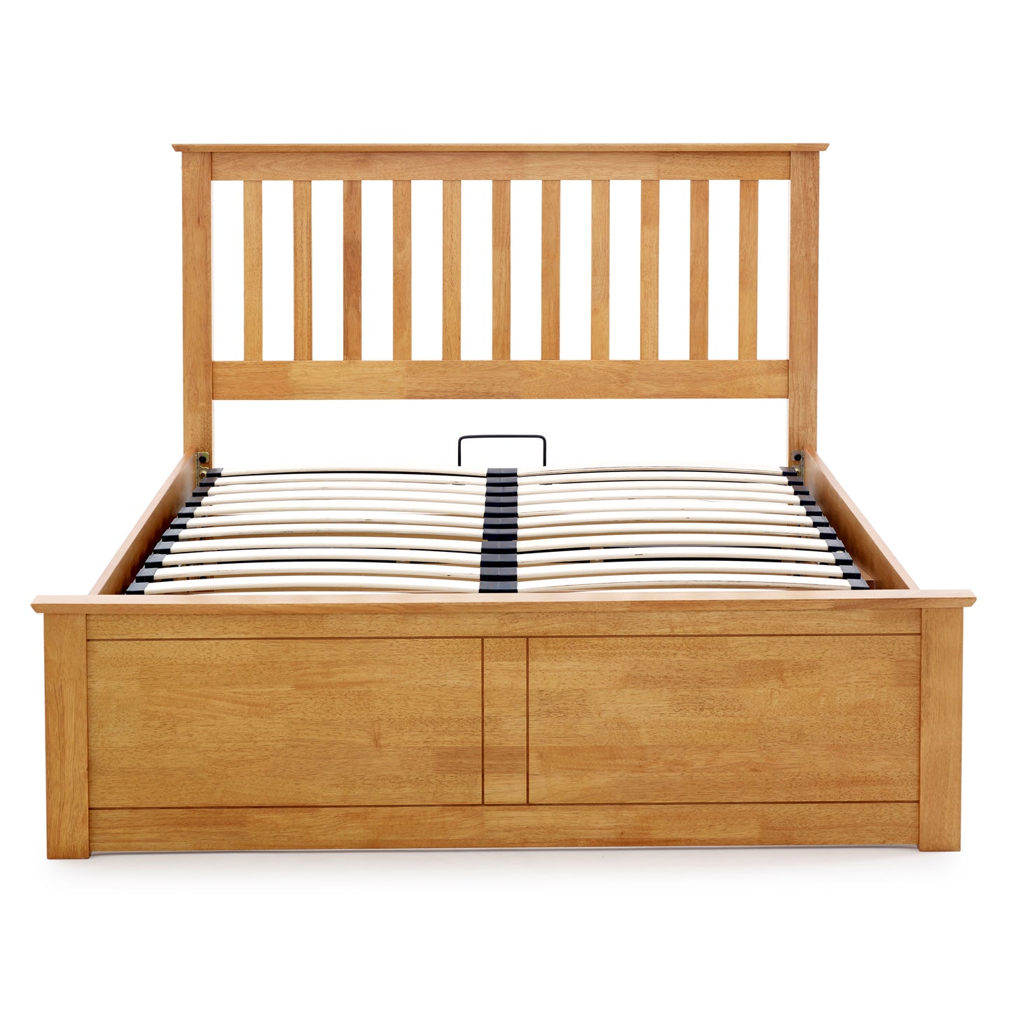 Malmo Oak Wooden Ottoman Bed