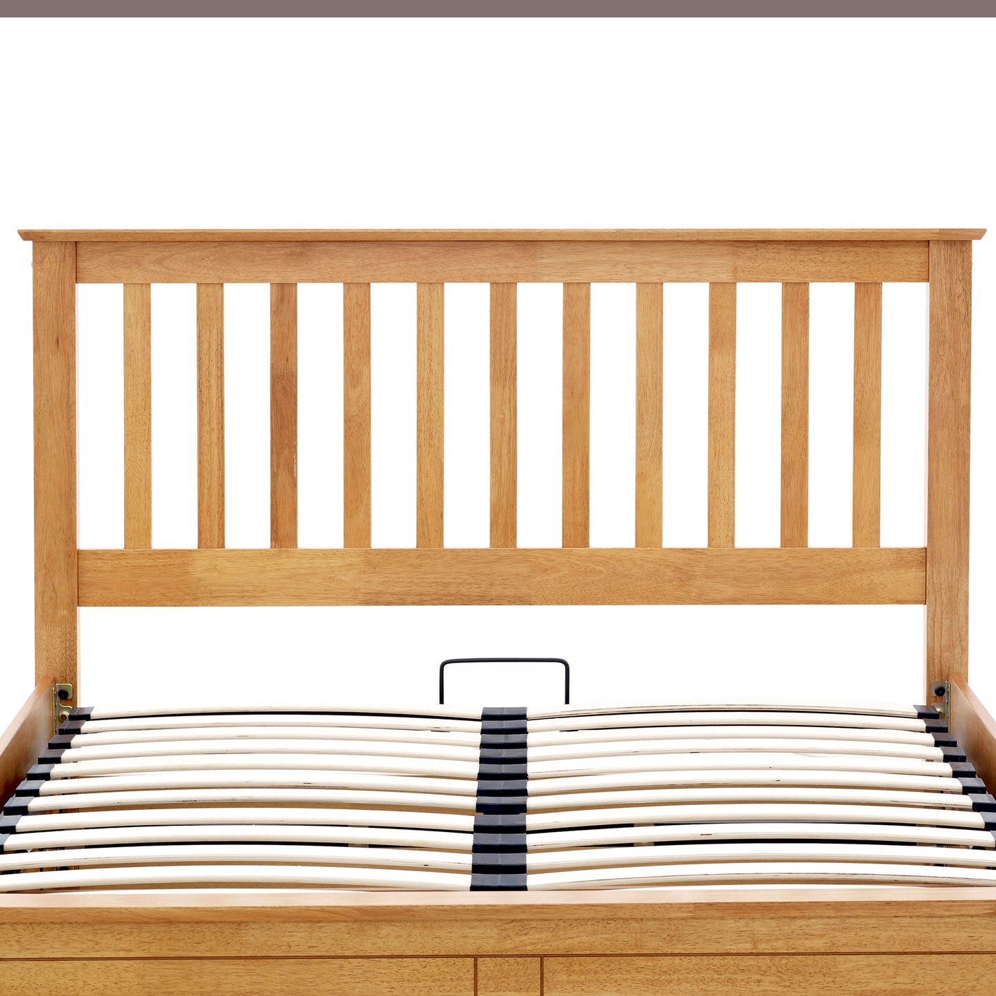 Malmo Oak Wooden Ottoman Bed