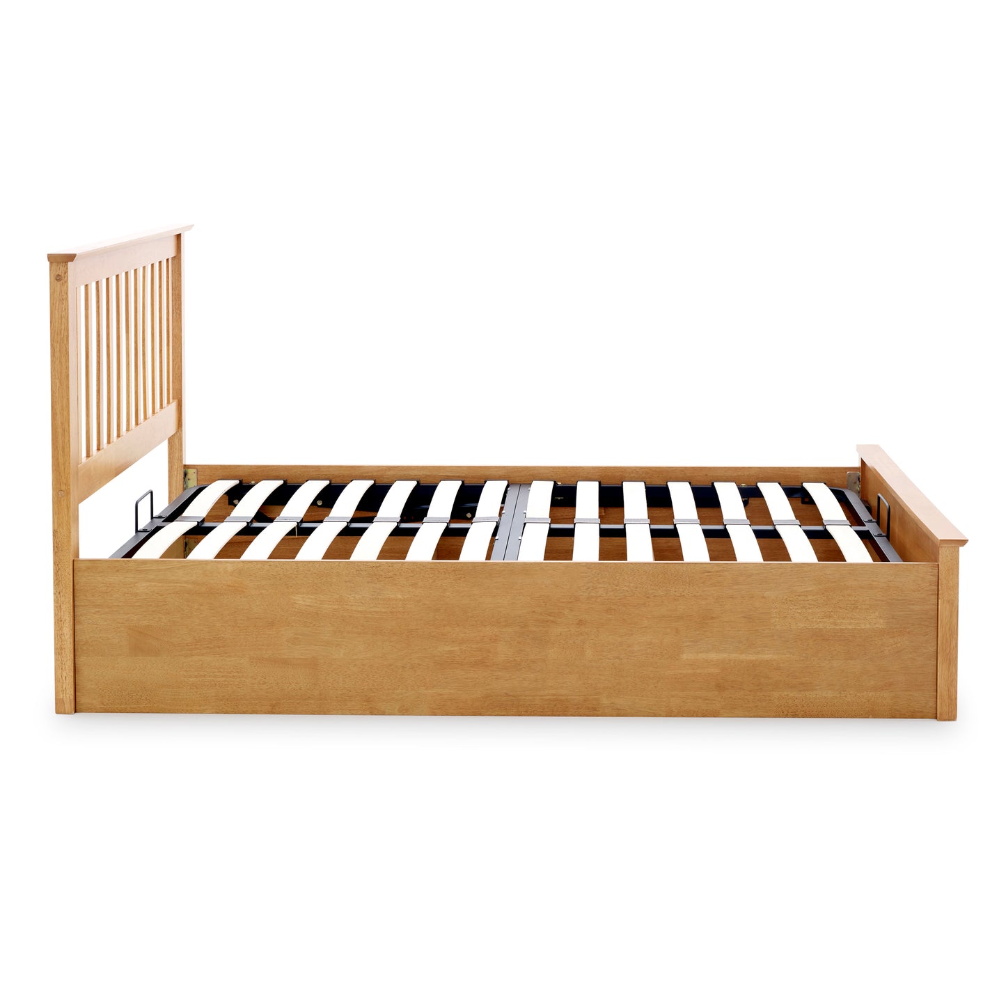 Malmo Oak Wooden Ottoman Bed