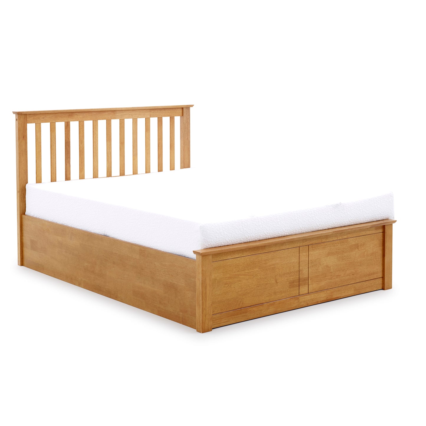 Malmo Oak Wooden Ottoman Bed