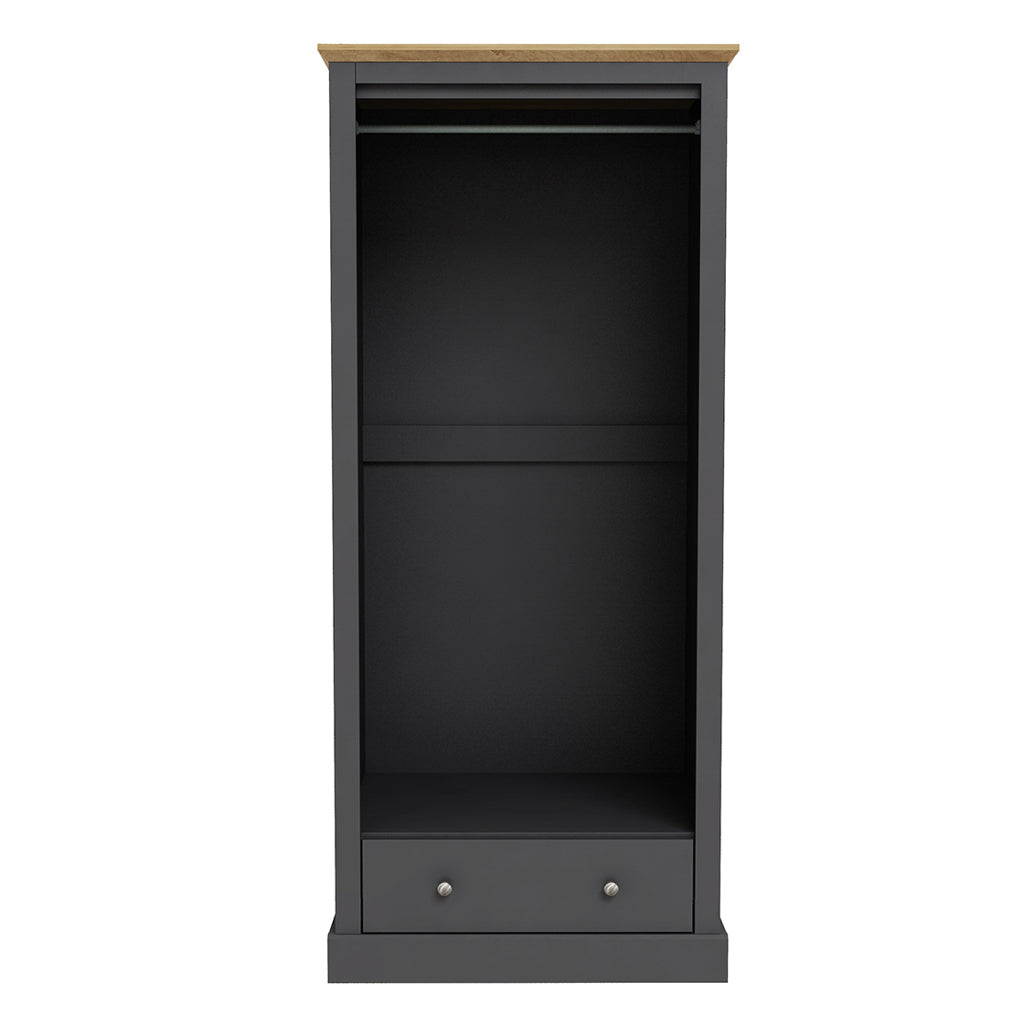 Devon Charcoal Double Wardrobe