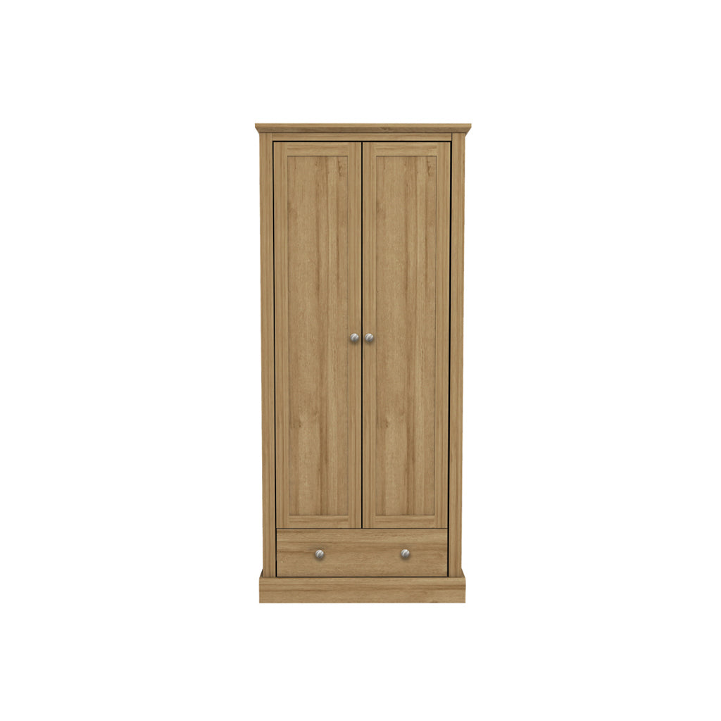 Classic Oak Double Wardrobe – Devon Bedroom Furniture