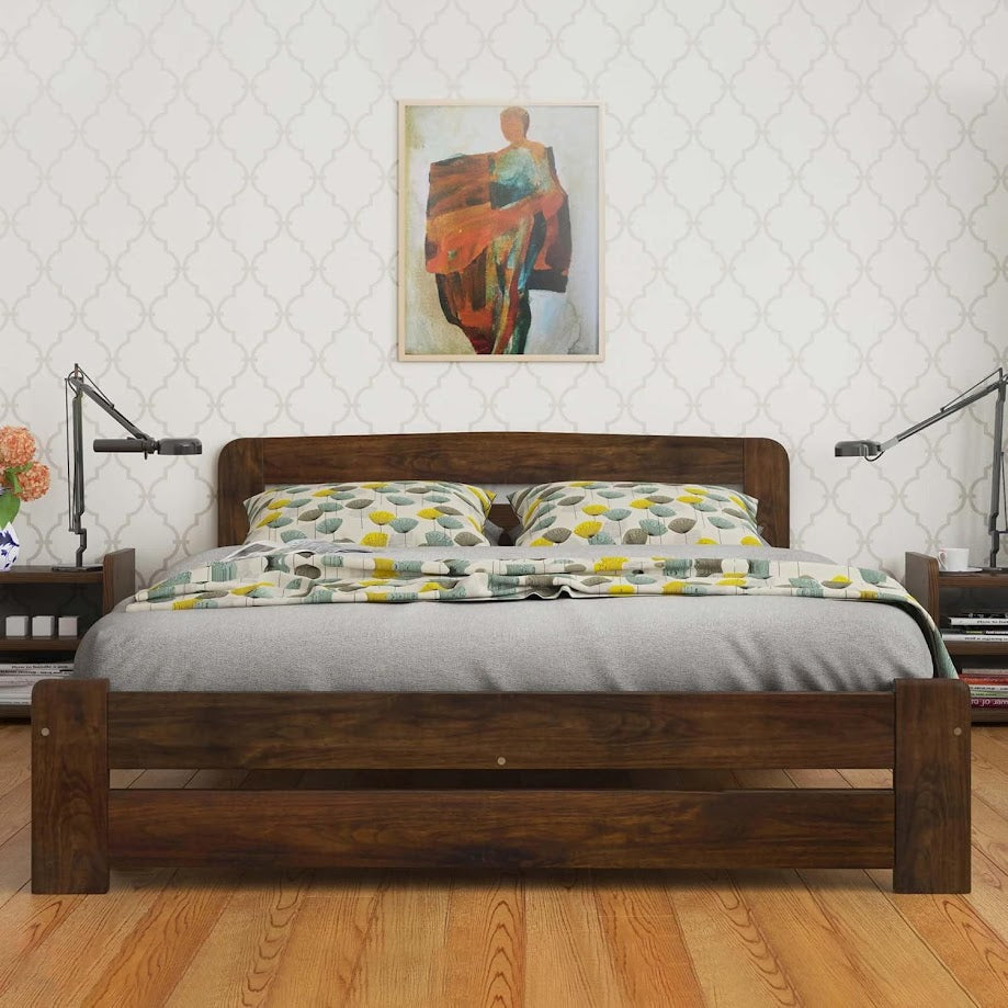 F1 Aurora Bedframe - Walnut Finish - Super King Size