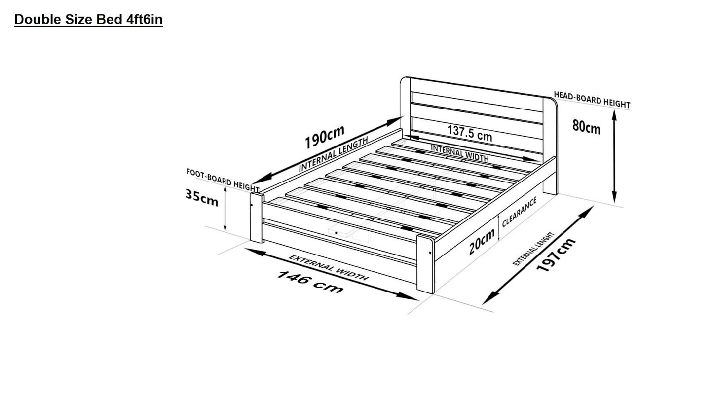 Aurora F1 Bedframe- Grey Finish - Double size