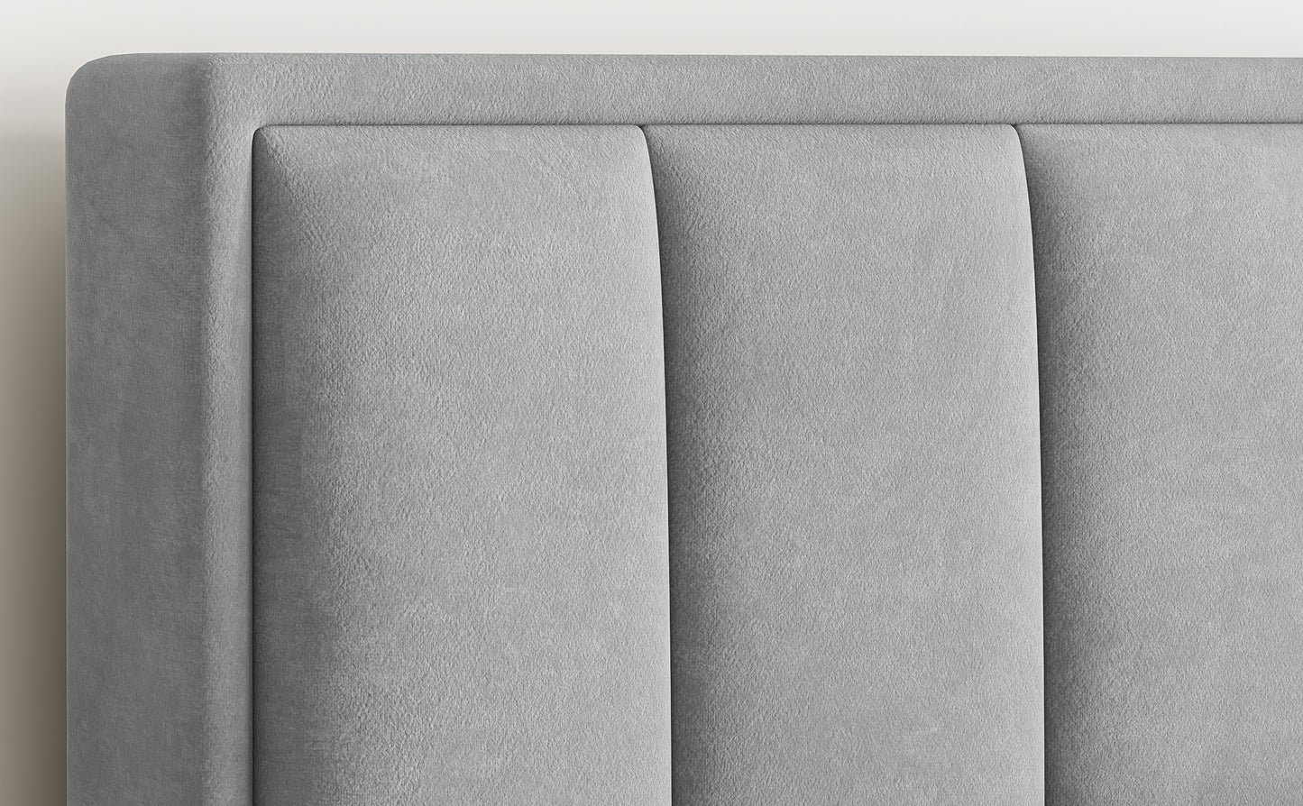 Rhodes Grey Velvet Ottoman Bed