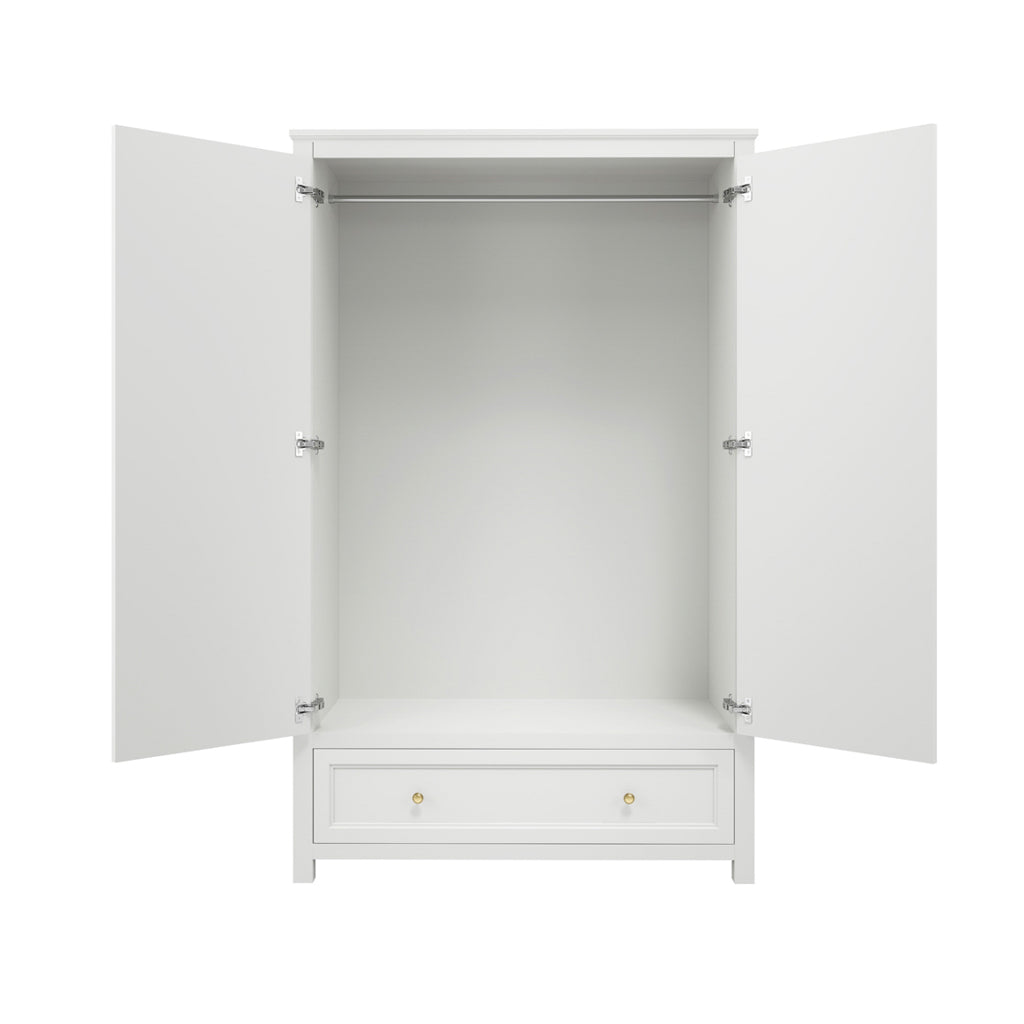 Ives White Double Wardrobe