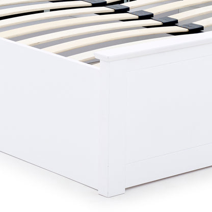 Malmo White Wooden Ottoman Bed