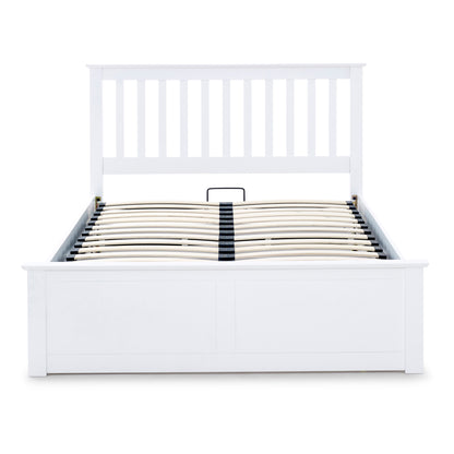 Malmo White Wooden Ottoman Bed
