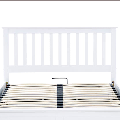 Malmo White Wooden Ottoman Bed