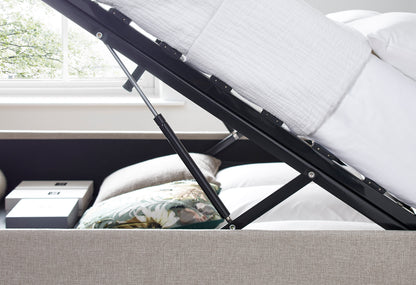 Brandon Oatmeal Fabric Ottoman Bed