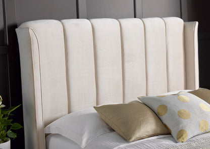 Aurora Warmstone Velvet Ottoman Bed