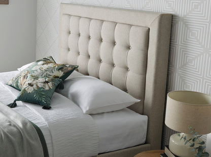 Brandon Oatmeal Fabric Ottoman Bed