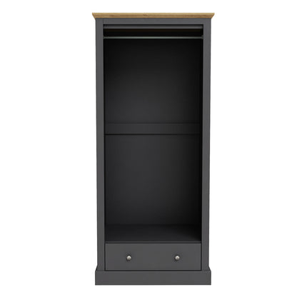 Devon Charcoal Double Wardrobe