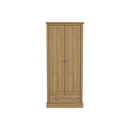 Classic Oak Double Wardrobe – Devon Bedroom Furniture
