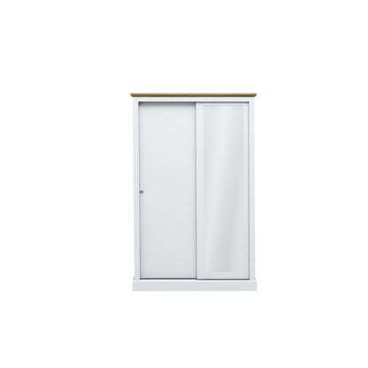 Devon White Double Sliding Wardrobe – Modern Space-Saving Closet