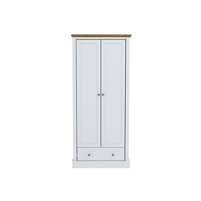 Devon White Double Wardrobe – 2 Door Bedroom Closet