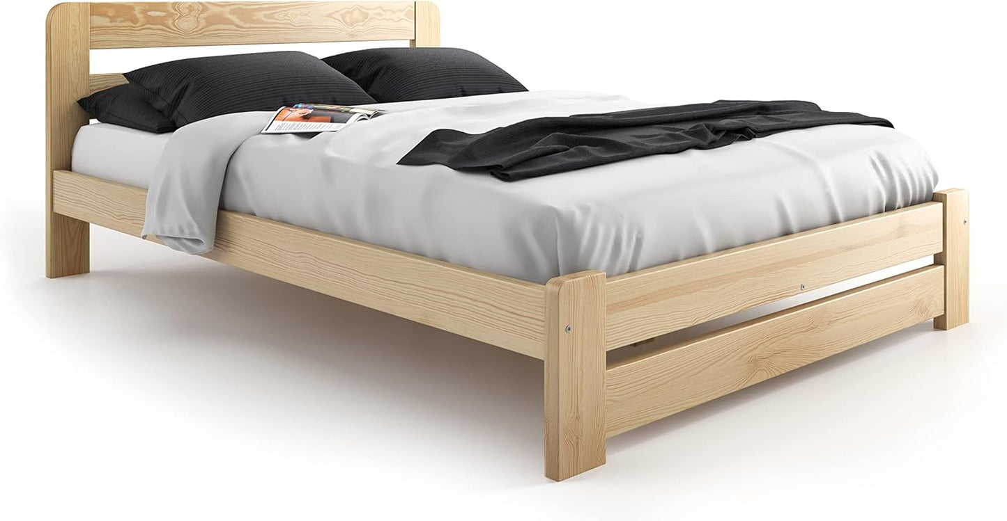 F1 Aurora Bedframe - Pine Finish - Double size