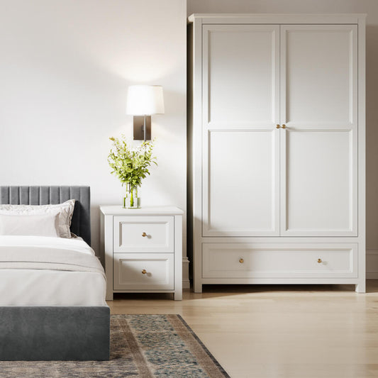 Ives White Double Wardrobe