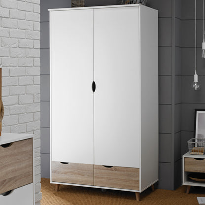Stockholm White-Oak Double Wardrobe